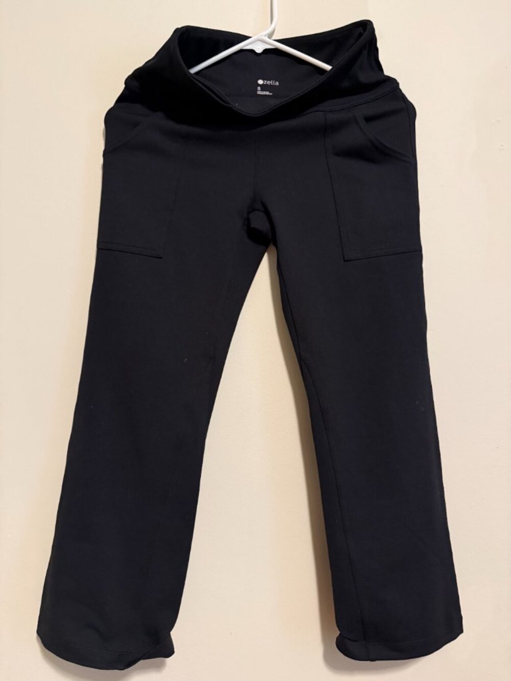 Zella Black Live In High Waist Pocket Flare Crop Yoga Pants | S